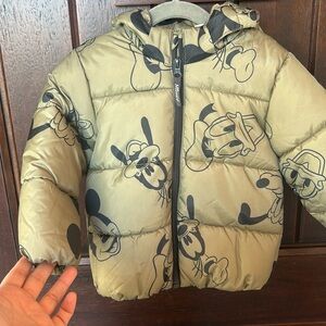 H & M olive green disney puffer jacket